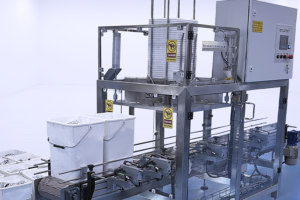 Square Buckets Denester and Capping Machine